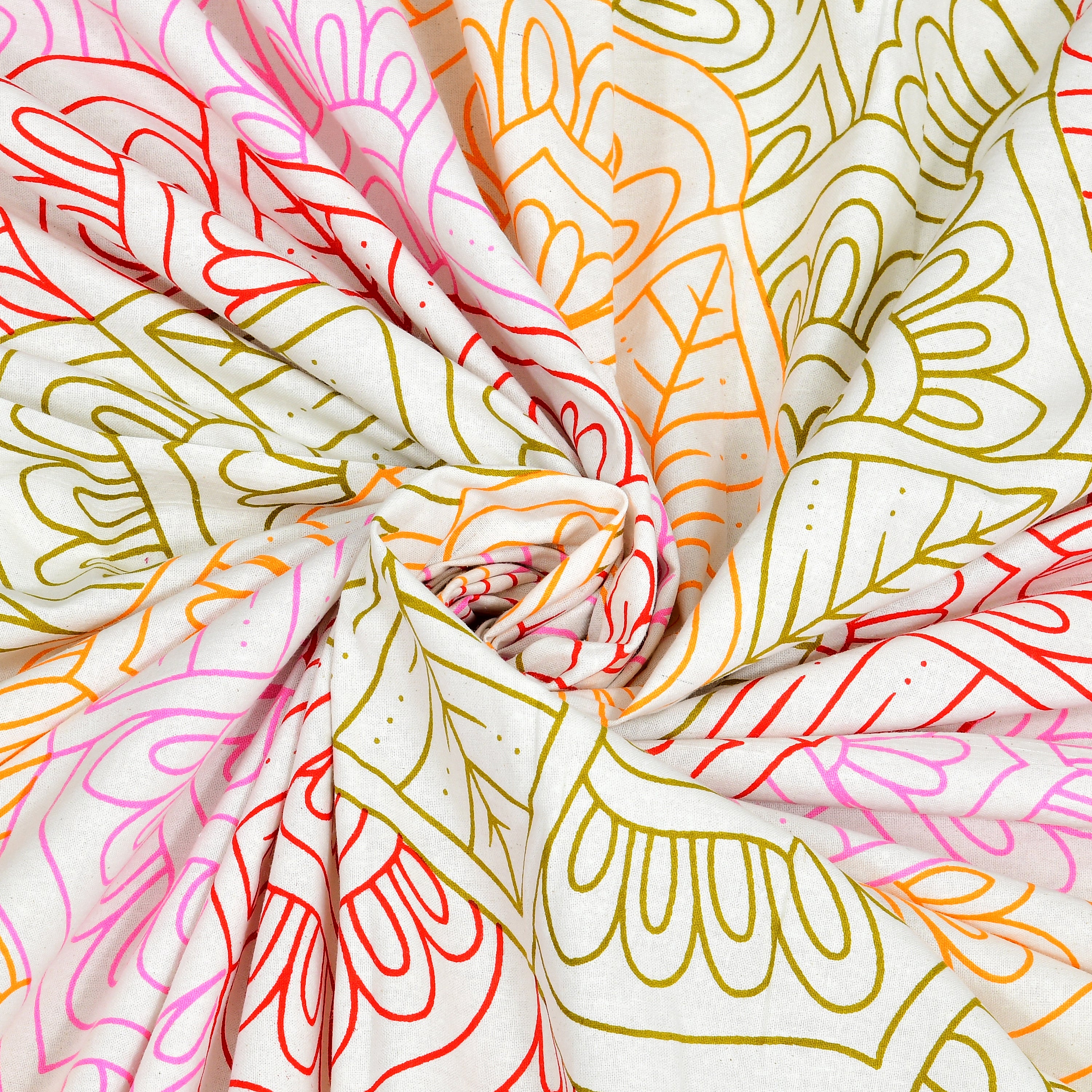 Brown Rangoli Mandala 100% Pure Cotton 240 TC King Size BEDSHEET with 2 Pillow Cover - 90X108