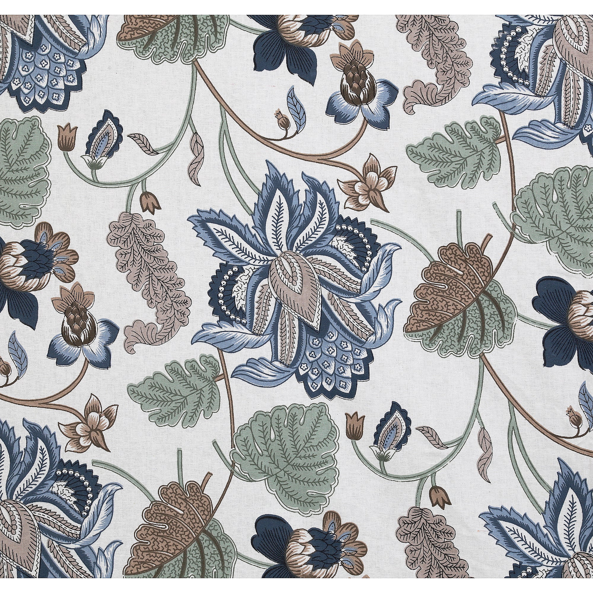 Regalia 100% Pure Cotton Royal King Size Bedsheet with 2 Pillow Covers – Nature Inspired Jaipuri Print, 108x108 Inches, Soft & Breathable Bed Sheet for Large Double Bed, Blue Flower